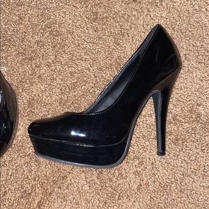 black high heels